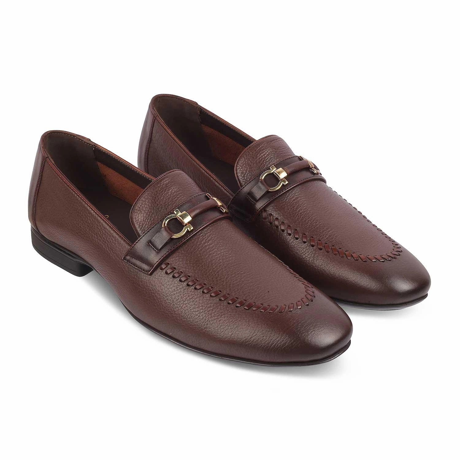 Dexflex Comfort Loafers The Bologna Brown Men's Leather Loafers Tresmode
