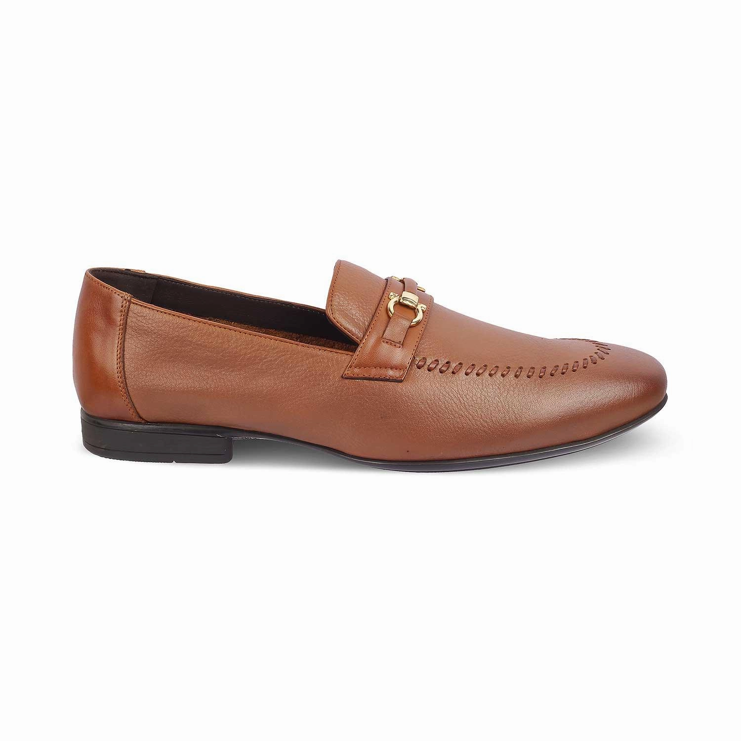 Loafers Open Back The Bologna Tan Men's Leather Loafers Tresmode