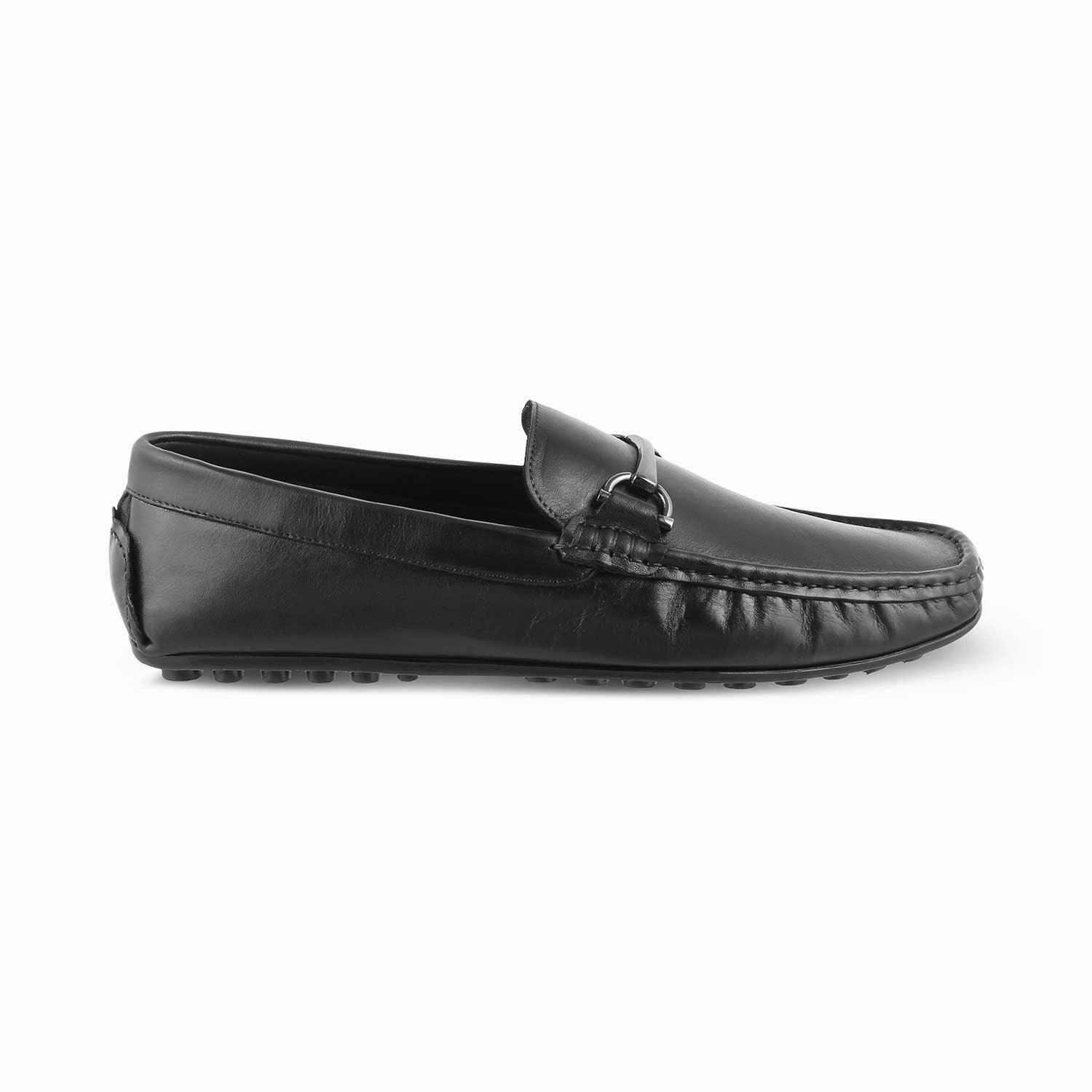 The Cecomf Black Men's Leather Driving Loafers Tresmode Most Comfortable Penny Loafers