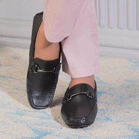 The Cecomf Black Men's Leather Driving Loafers Tresmode Loafers Cranberry Pa