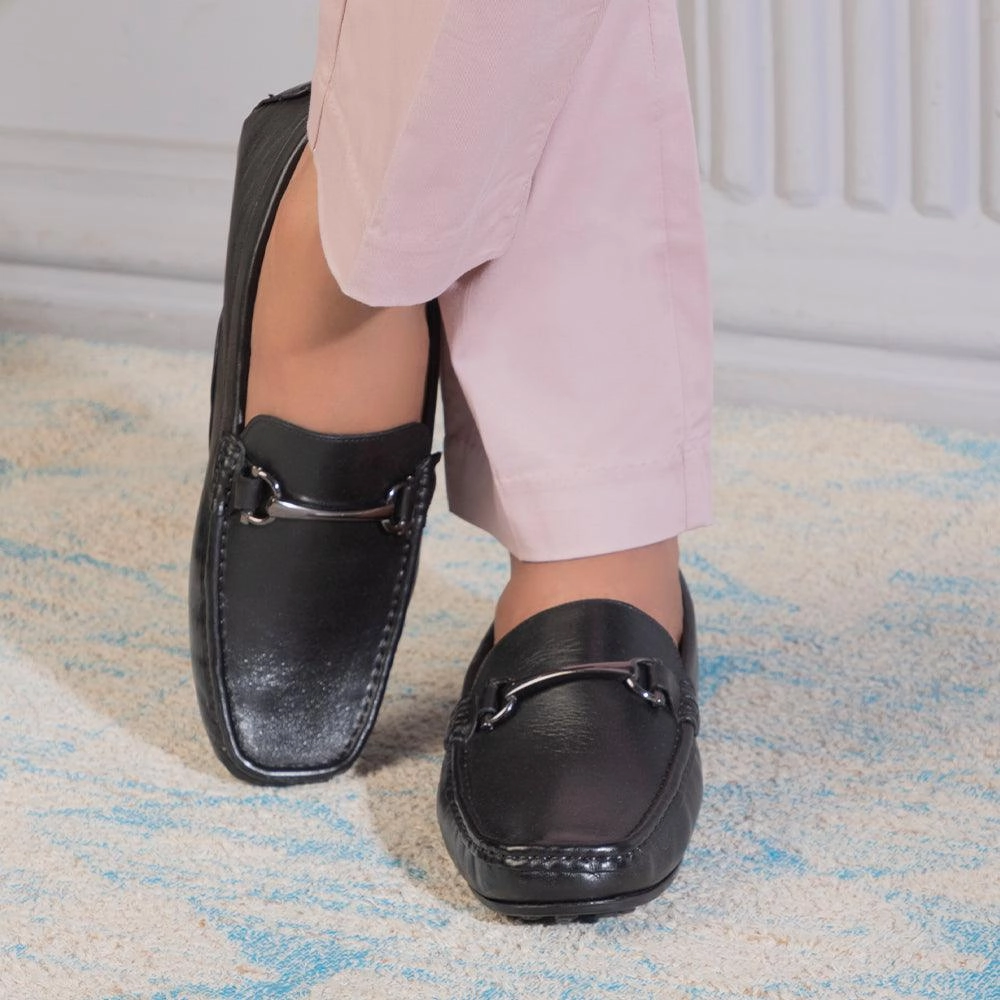 The Cecomf Black Men's Leather Driving Loafers Tresmode Gray Loafers