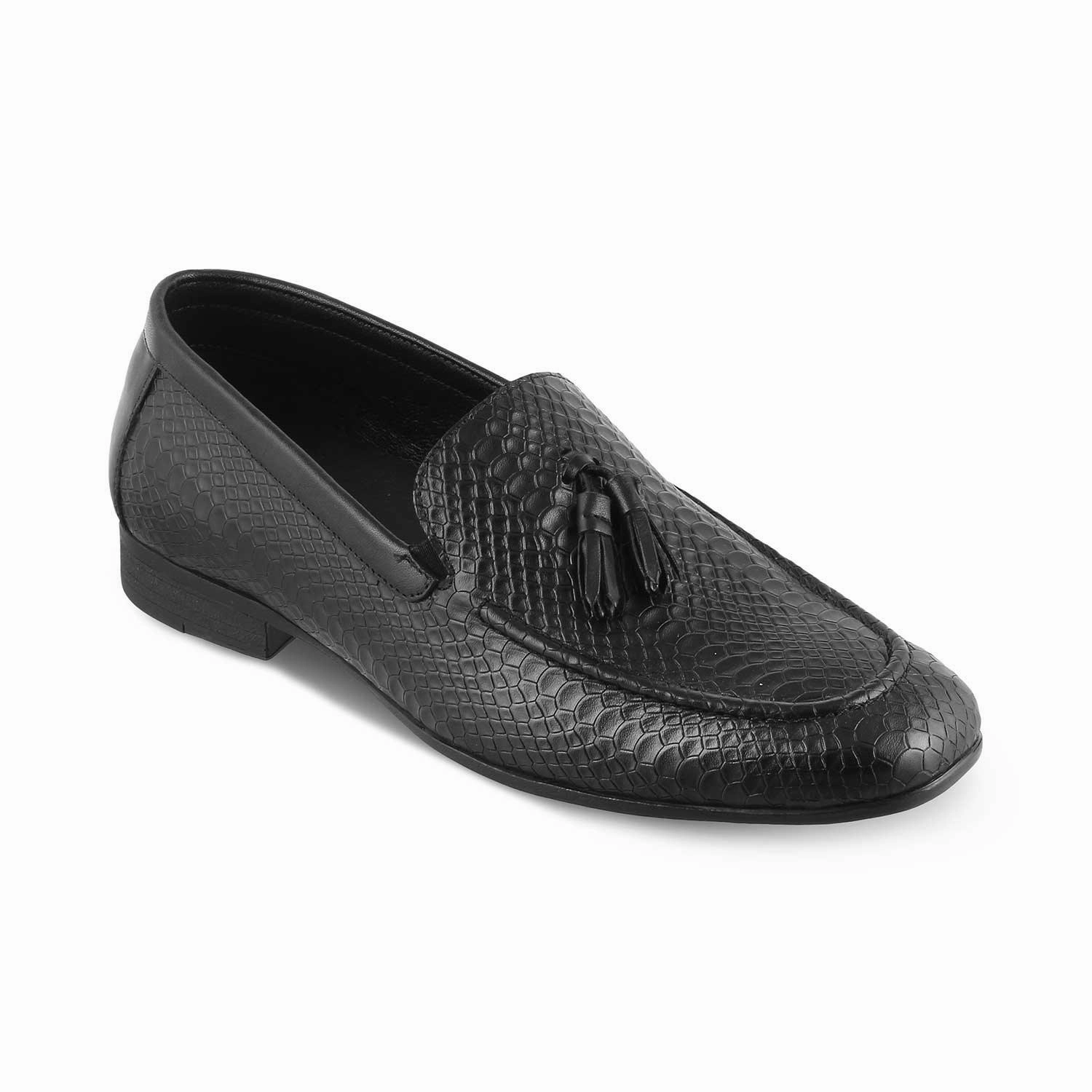 Shearling Loafers The Cytas Black Men's Leather Tassel Loafers Tresmode