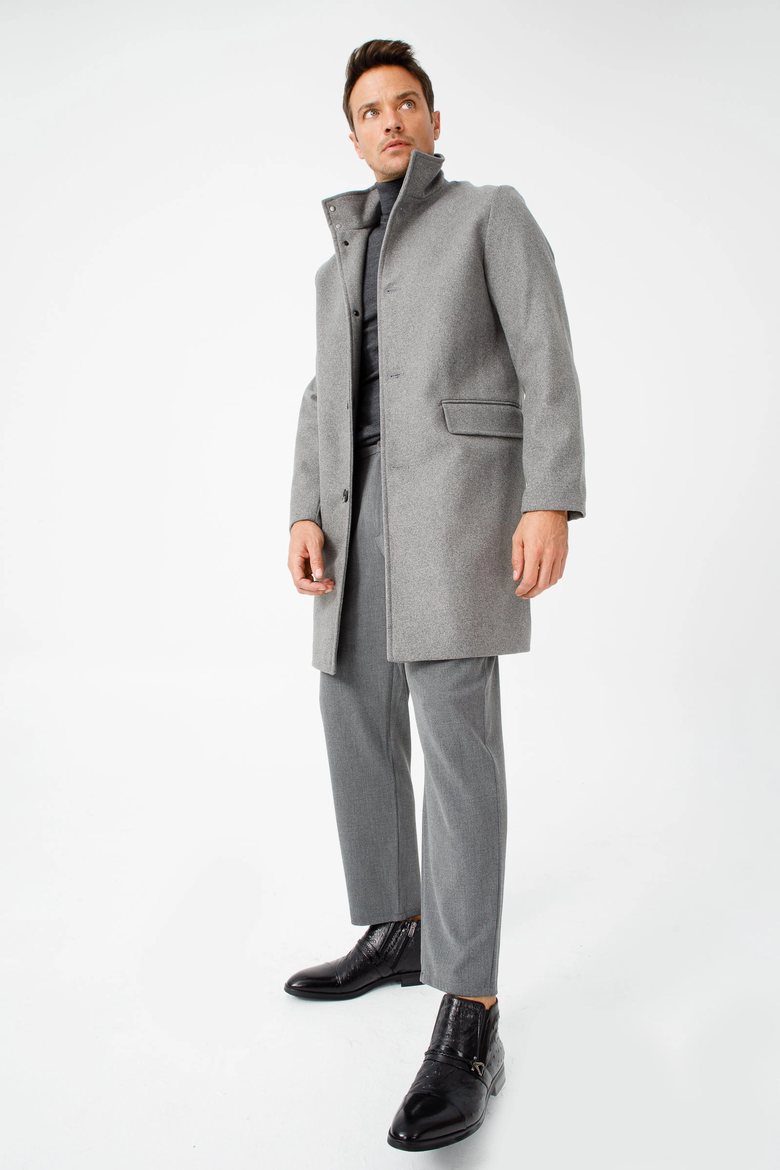 Burton Snap On Boots The Dallas Black Leather Bit Ankle Zip-Up Dress Men Boot