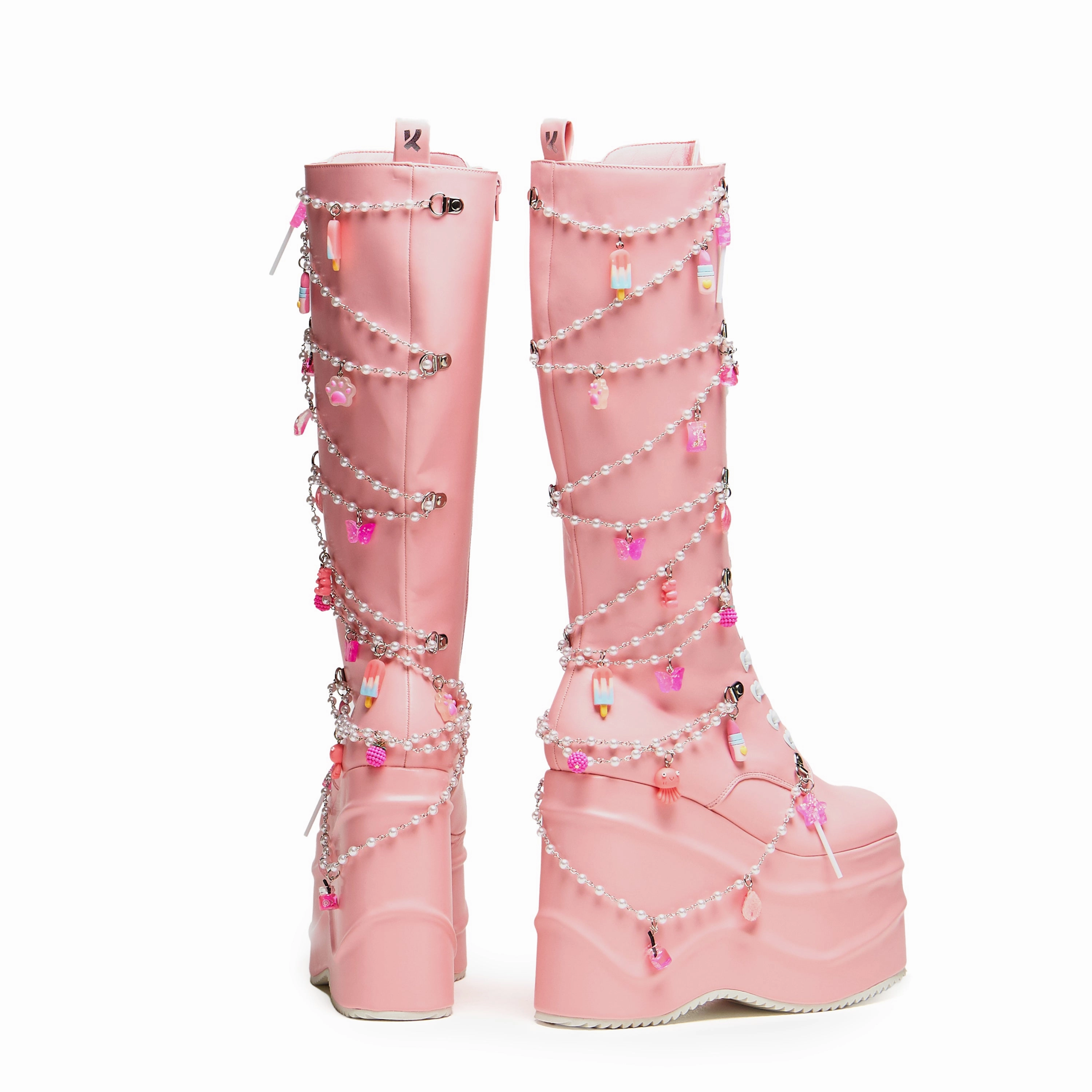 The Dreamscape Charms Long Platform Boots Work Boots Composite Toe Waterproof