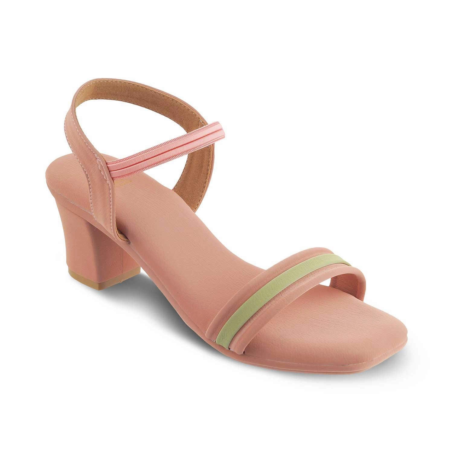The Fun Pink Women's Casual Block Heel Sandals Tresmode Tea Gardner Sandals