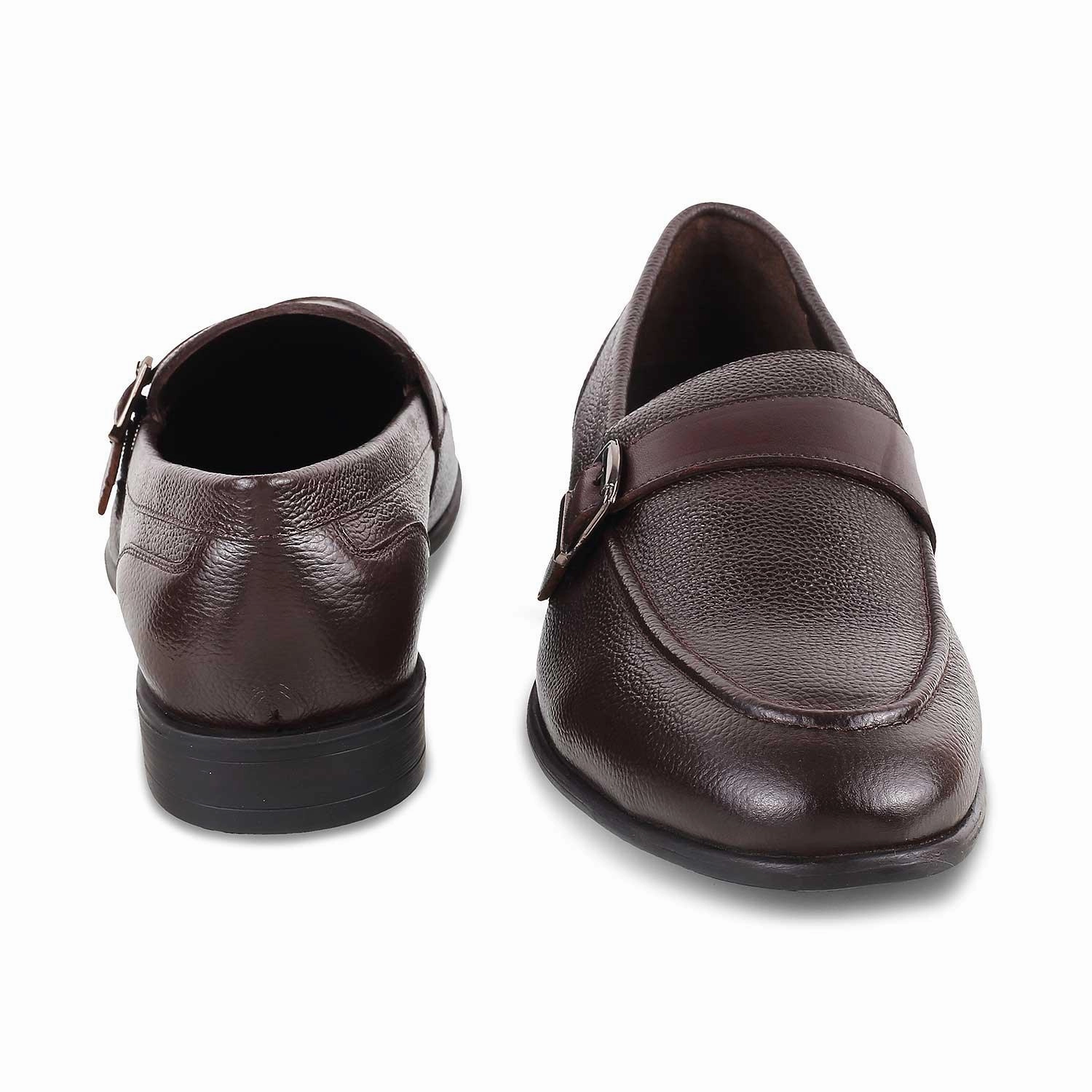 Slide On Loafers The Heiden Brown Men's Leather Loafers Tresmode