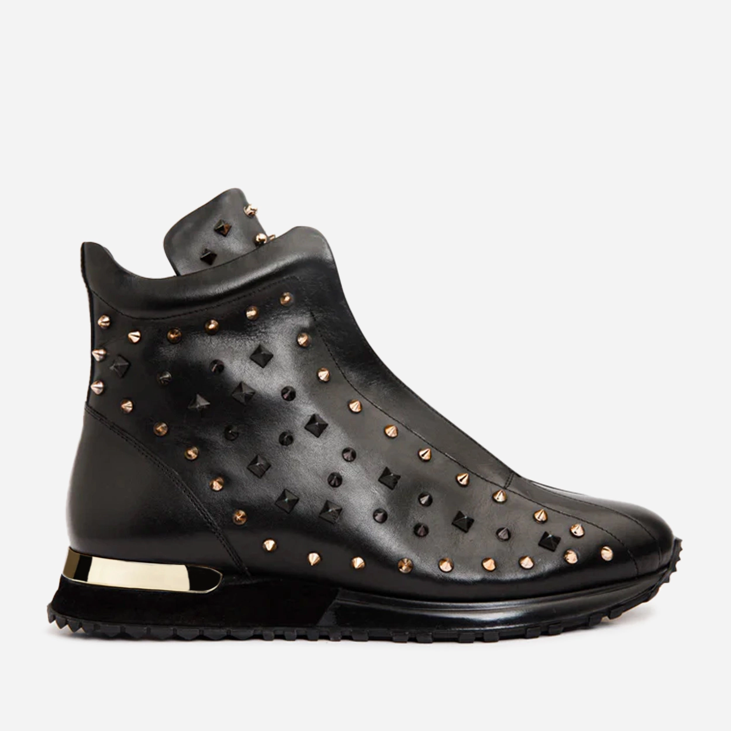 Boys Dress Boots The Infanta High-Top Black Spike Leather Men Sneaker Limited Edition
