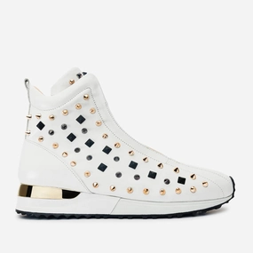 The Infanta High-Top White Spike Leather Men Sneaker Limited Edition Loake Boots