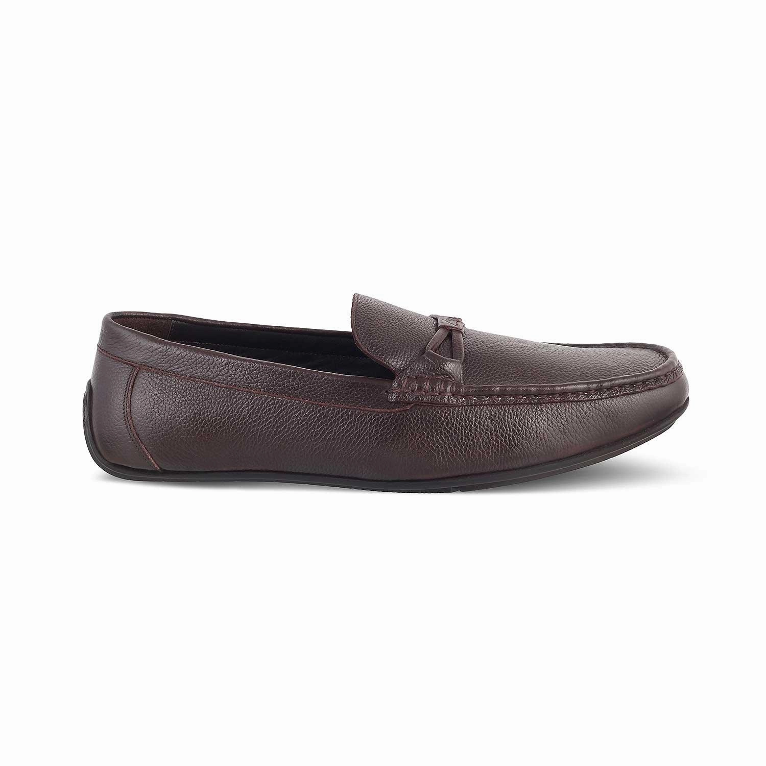 The Levent Brown Men's Leather Driving Loafers Tresmode 70s Loafers