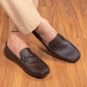 The Levent Brown Men's Leather Driving Loafers Tresmode Wearing Loafers