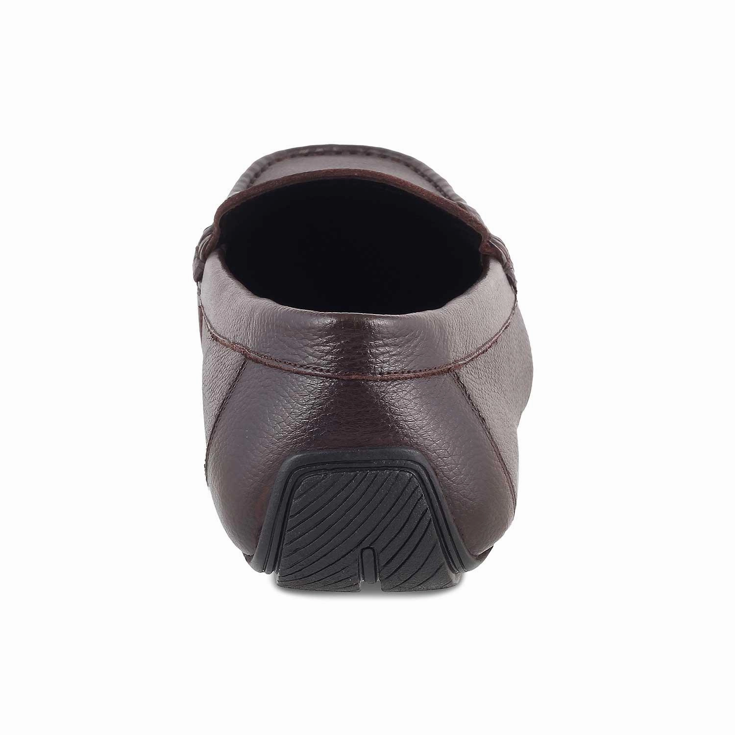 The Levent Brown Men's Leather Driving Loafers Tresmode House Loafers