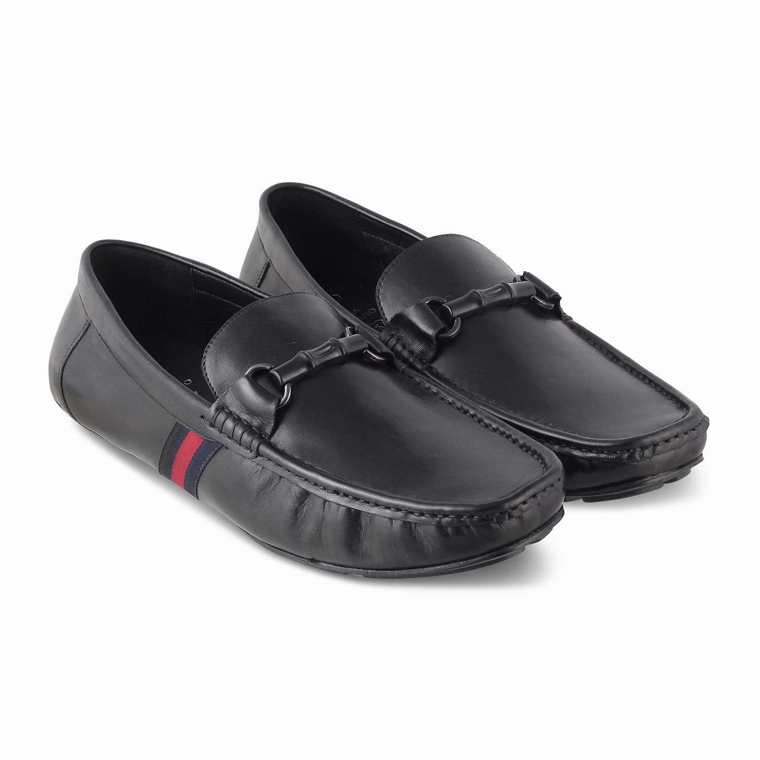 Loafers With Gold Chain The Monacoa Black Men's Handcrafted Leather Driving Loafers Tresmode