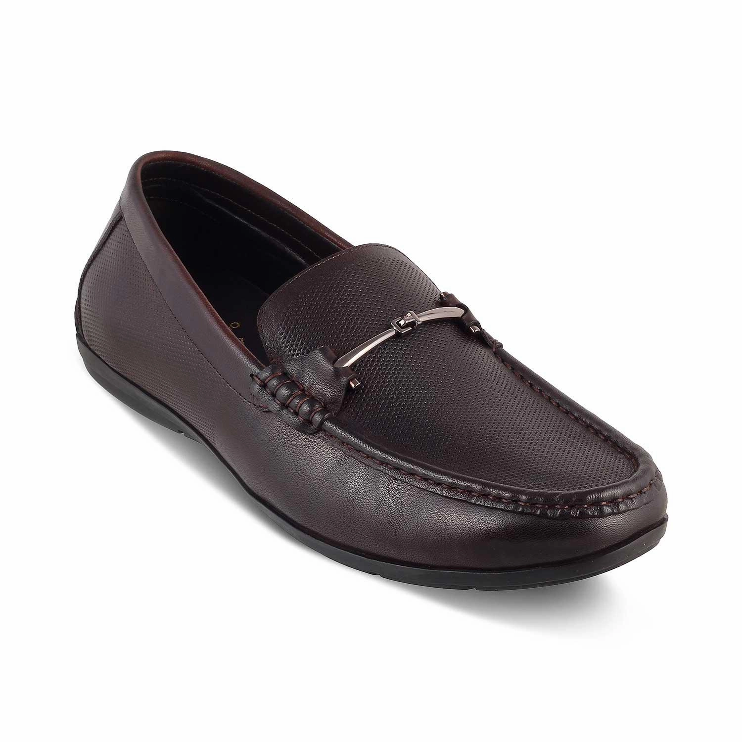 Classic Penny Loafers The Nimbia Brown Men's Leather Driving Loafers Tresmode