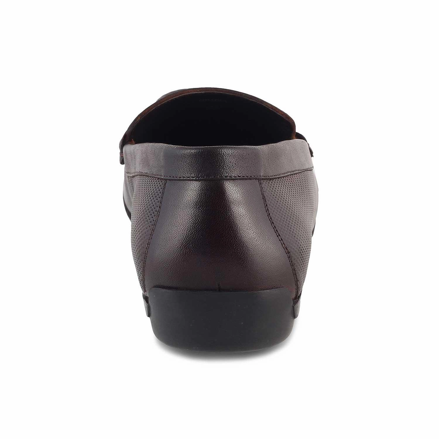 The Nimbia Brown Men's Leather Driving Loafers Tresmode Casual Work Loafers