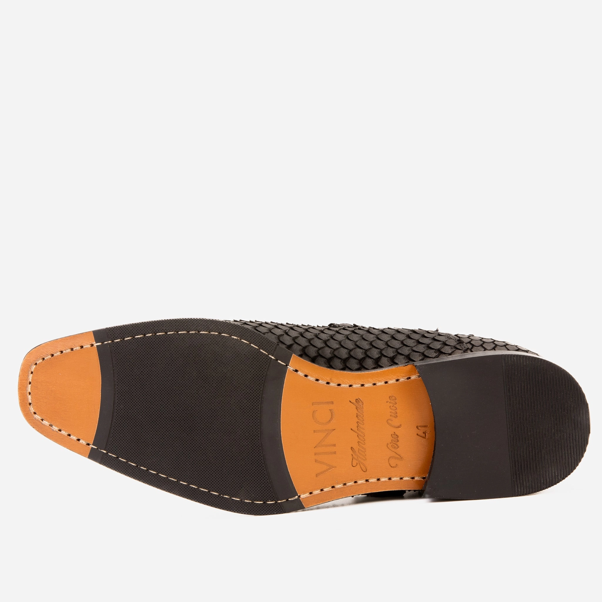 Cow Print Boots The Orion Black Snakeskin Pattern Leather Double Monk Strap Men Boot