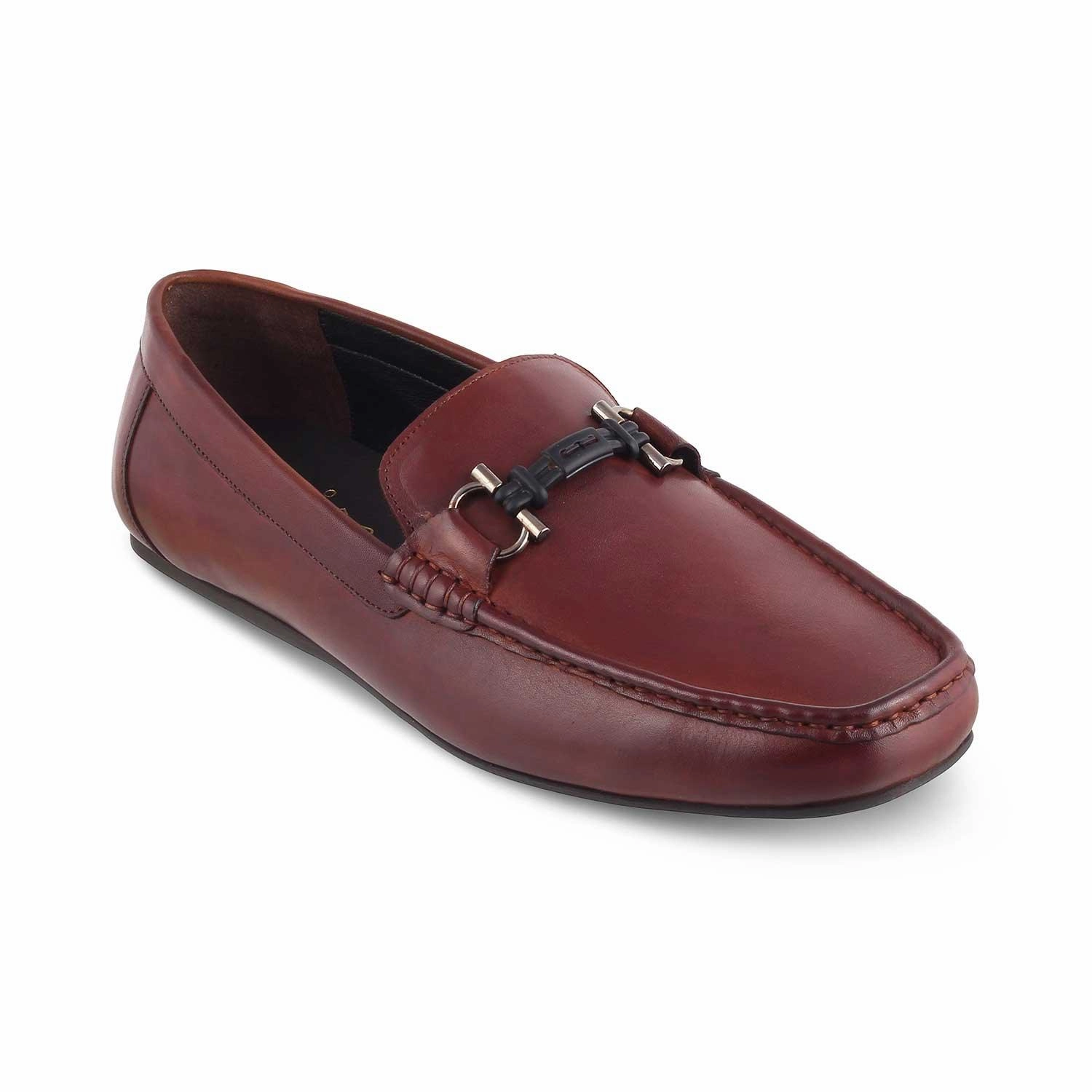 The Proter Tan Men's Leather Loafers Tresmode Joggers And Loafers