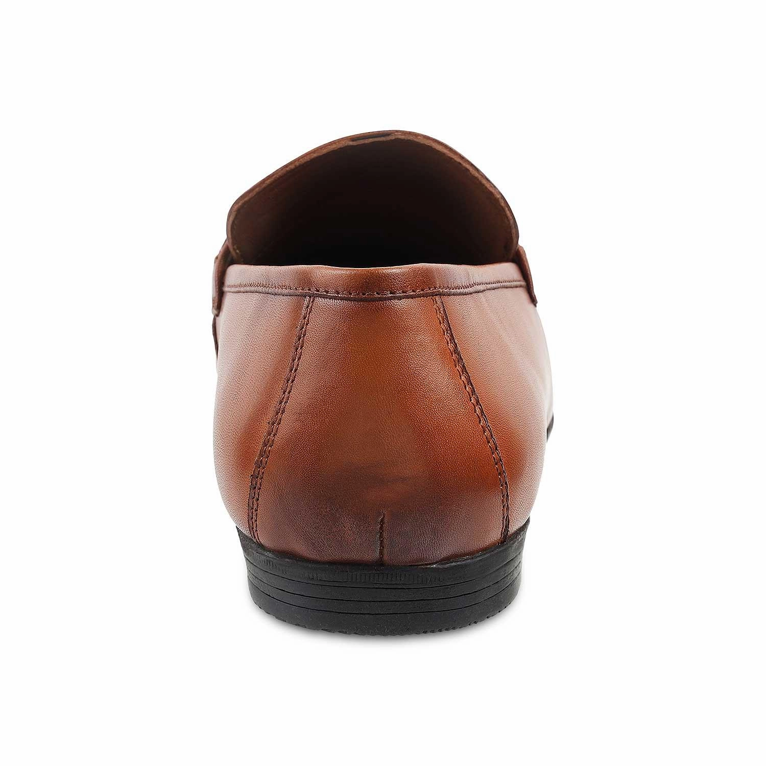 The Regamo Tan Men's Leather Loafers Tresmode Penny Loafers Business Casual