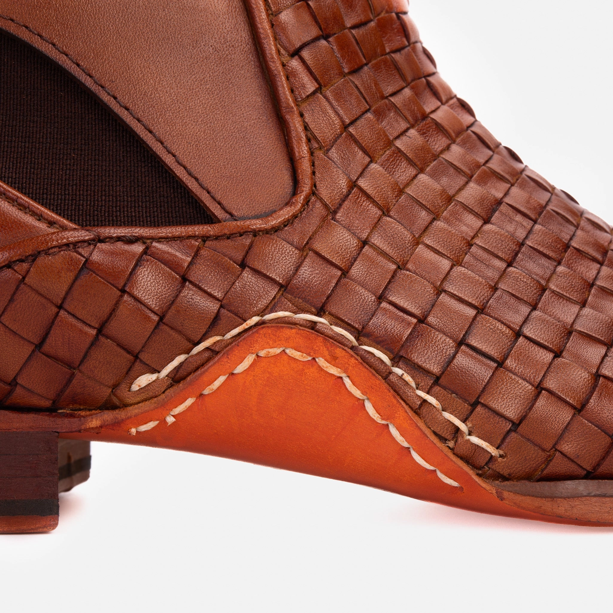 Thorogood Boots The Rolls Boot Woven Tan Leather Double Monk Strap Handmade Men Shoe