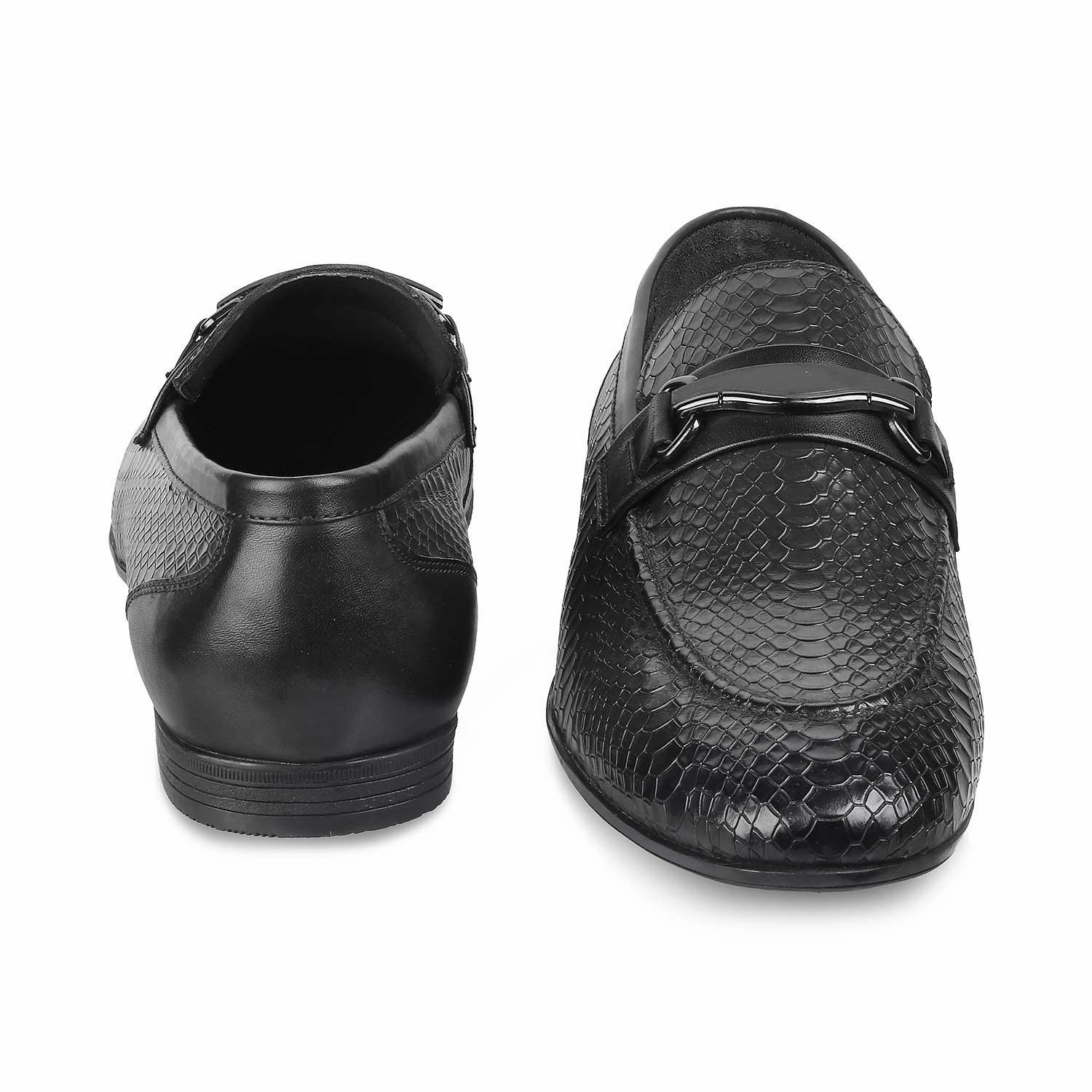The Rytom Black Men's Leather Loafers Tresmode Loafers On Route 40