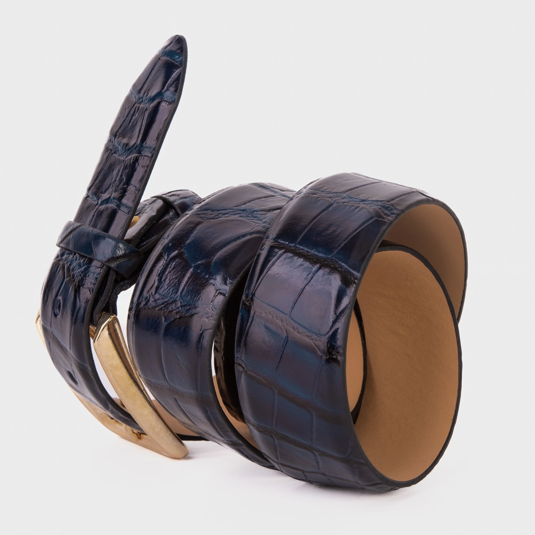 Boots Caiman The Strat Navy Blue Leather Belt