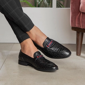 Liz Loafers The Sweden Black Men's Leather Loafers Tresmode