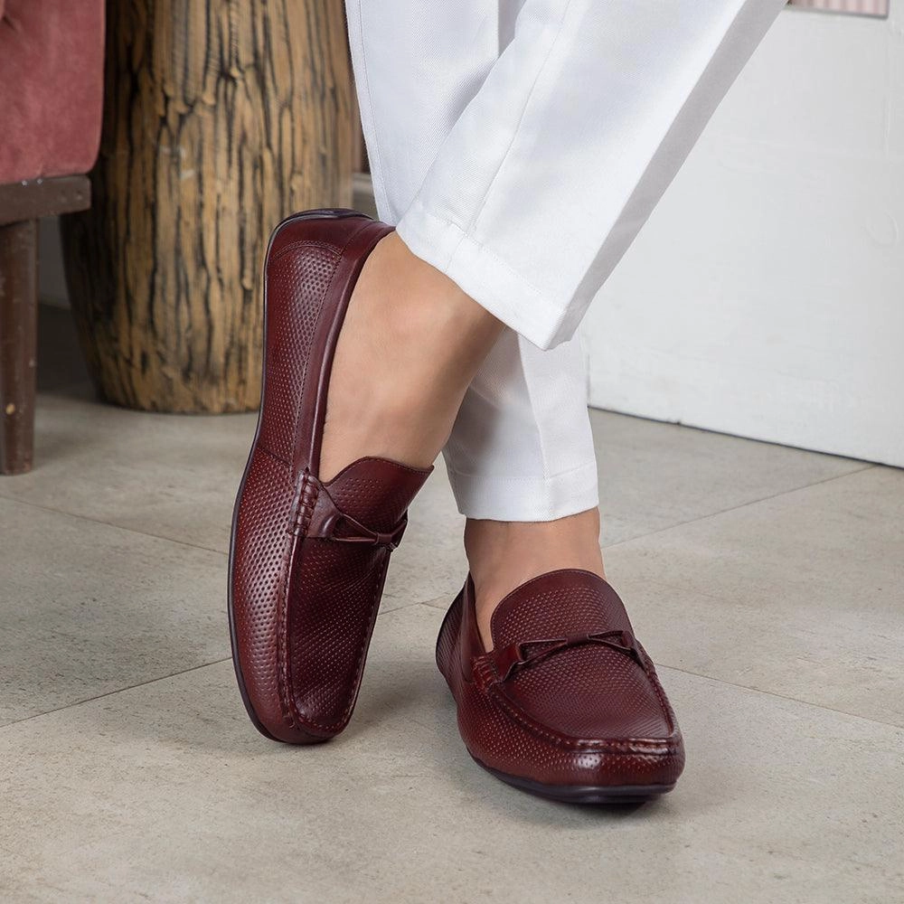 Heart Buckle Loafers The Yoti Brown Men's Leather Driving Loafers Tresmode