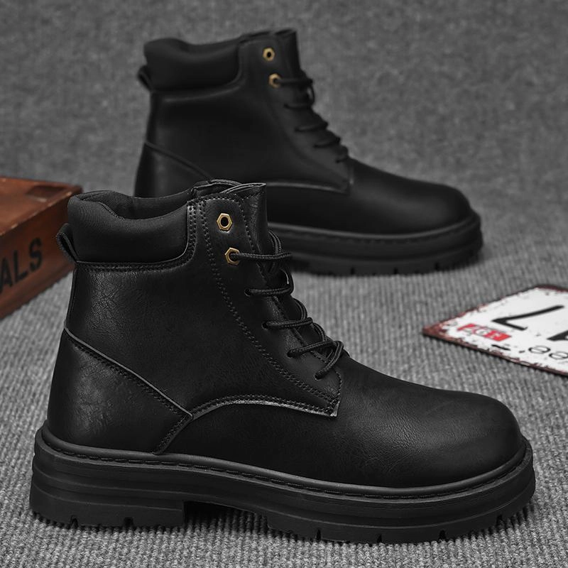 Thick-soled Labor Protection Outdoor Mountaineering Sports Men Leather Boots Martin Boots