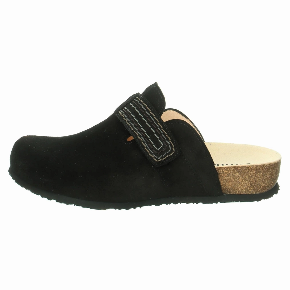 Think! Julia Black Leather Clog (Women's) Alegria Keli Clogs