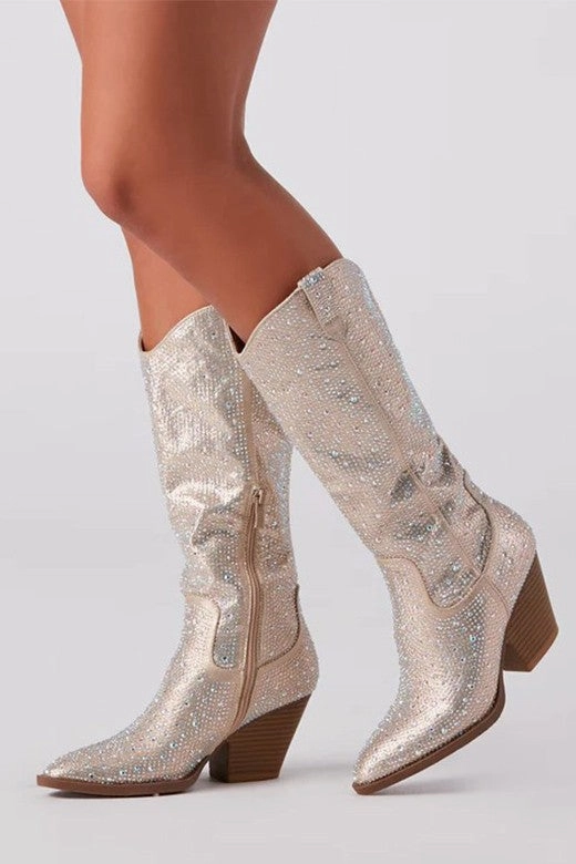 Sterling River Boots Nashville Queen Rhinestone Western Boots