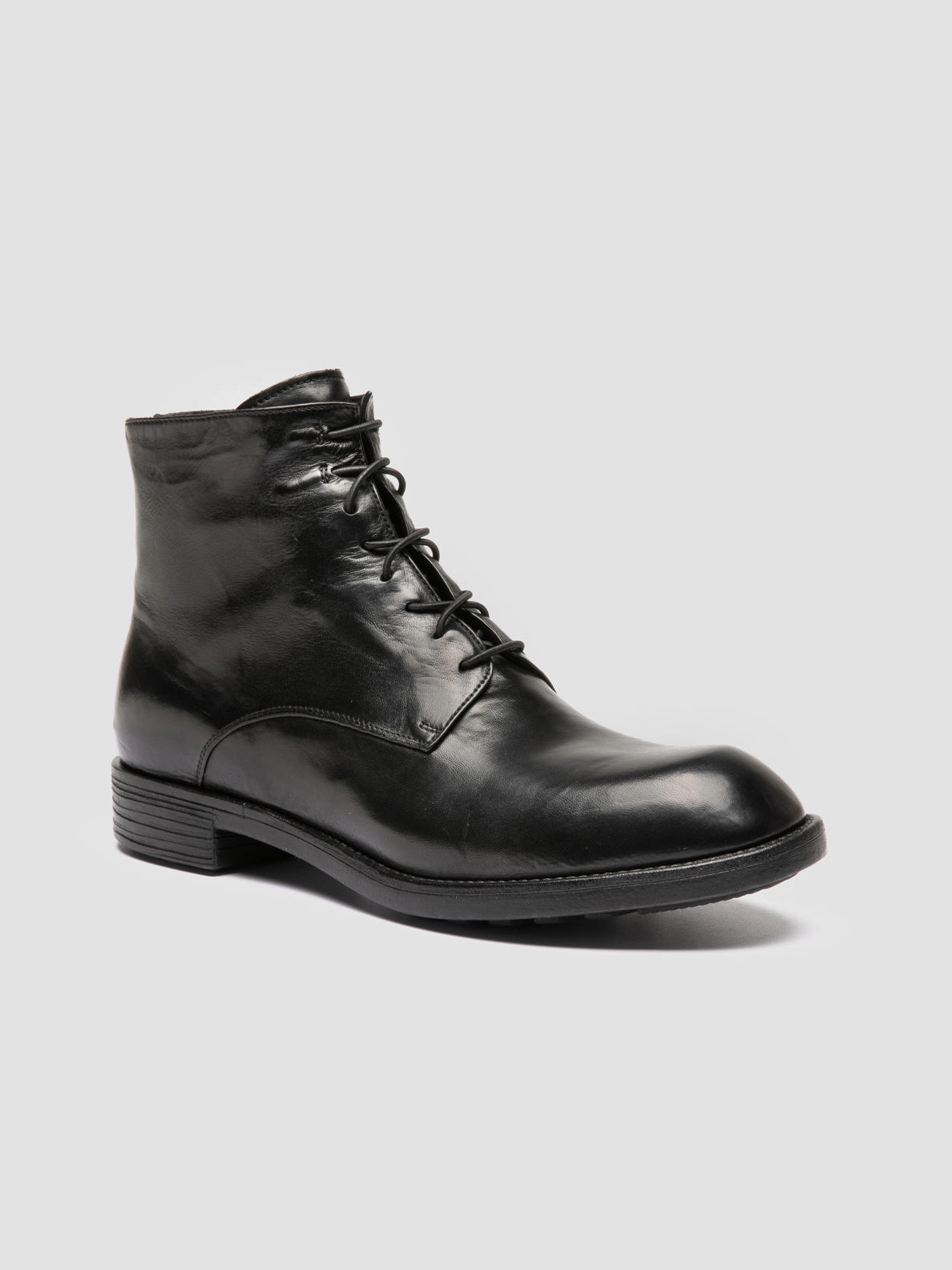 DIARY 010 - Black Leather Zipped Boots Tall Heeled Boots