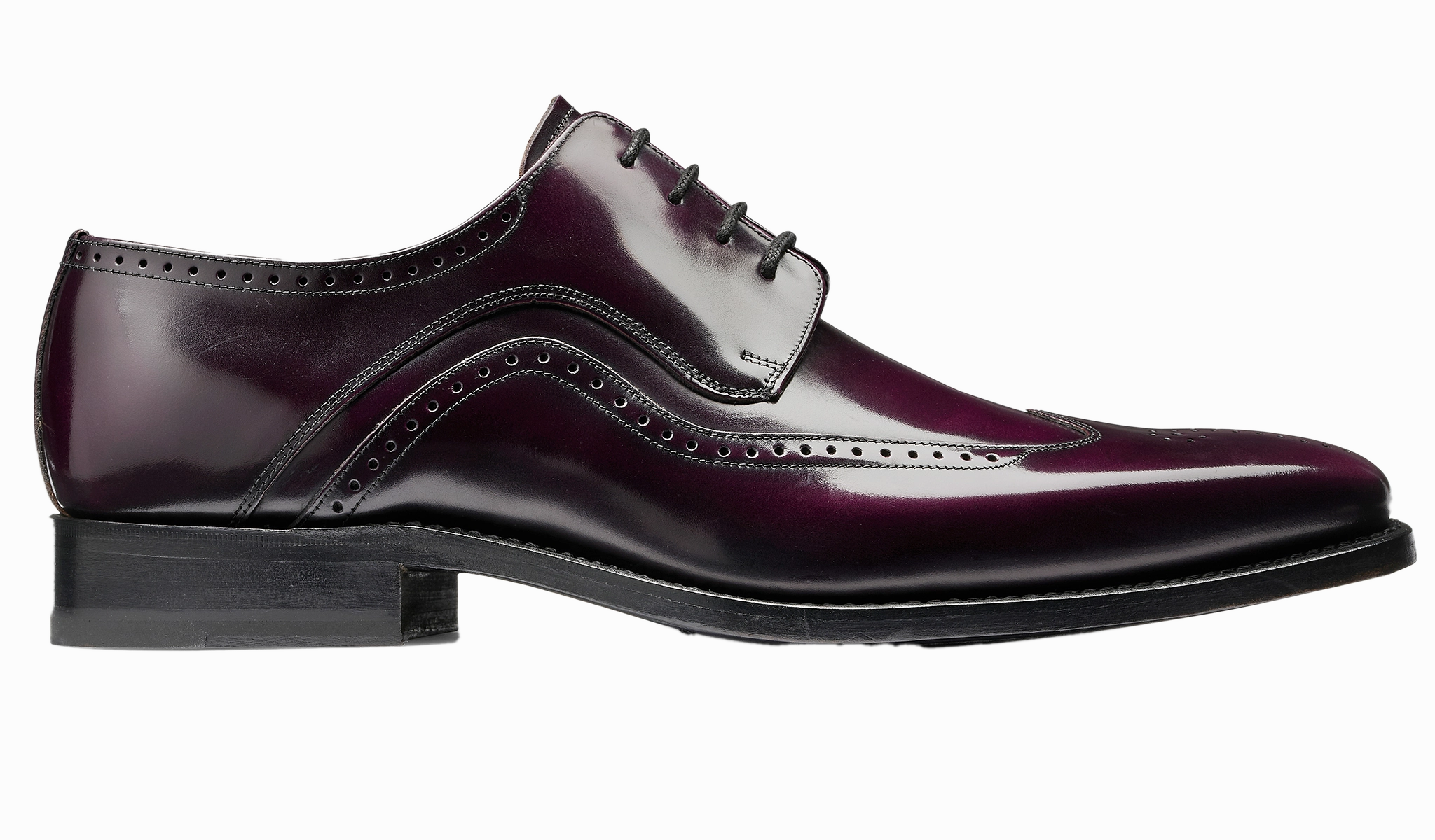 Matt 2 - Aubergine Hi-Shine Dark Brown Brogues