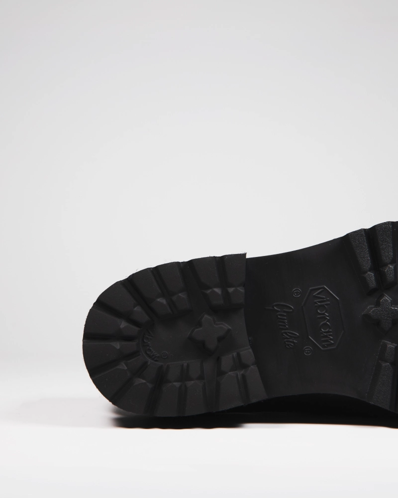 Black Waxed Suede Wholecut Oxford Shoe Zerogrand Wingtip Oxfords