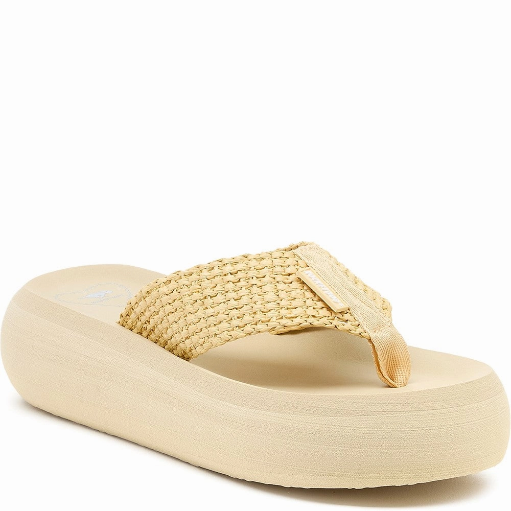Shiny Flip Flops Rocket Dog Sandy Raffia Sandal