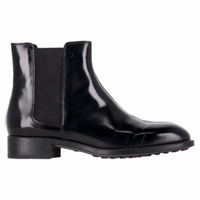 Tod's Glossed Chelsea Boots in Black Leather Chelsea Frye Boots