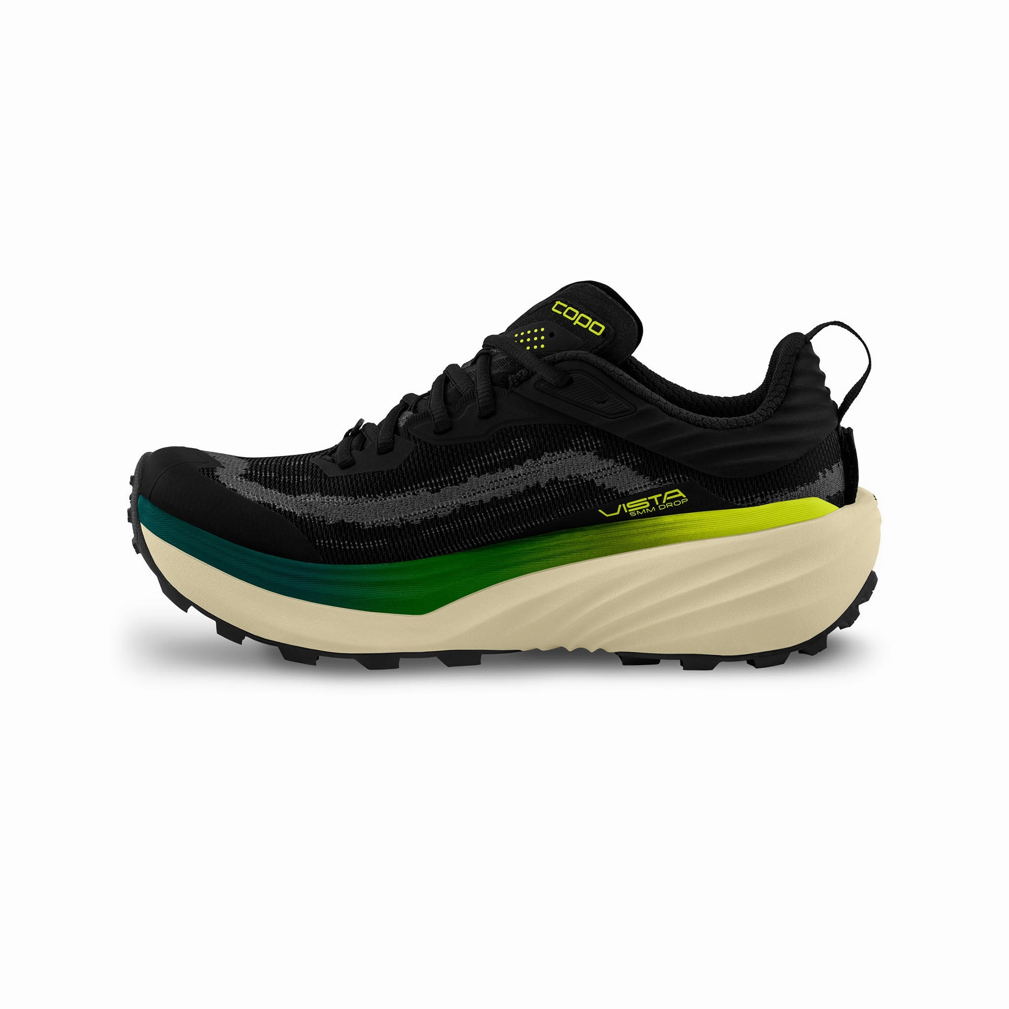 Best Trail Running Shoes Cushioning Topo Athletic | Men's Vista Trail Running Shoes - Black/Lime