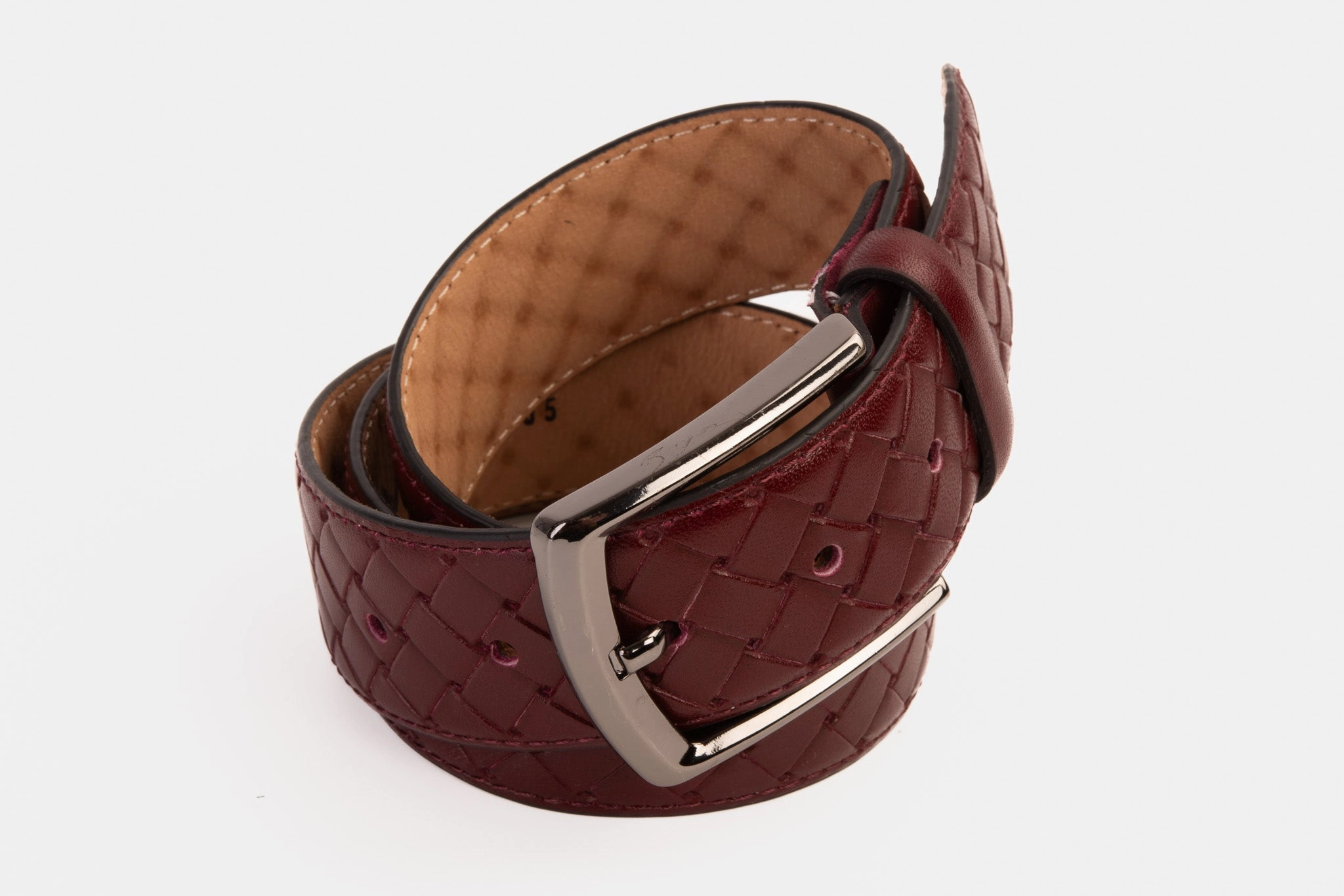 Boots On Sale At Macy's The Turan Burgundy Woven Leather Belt