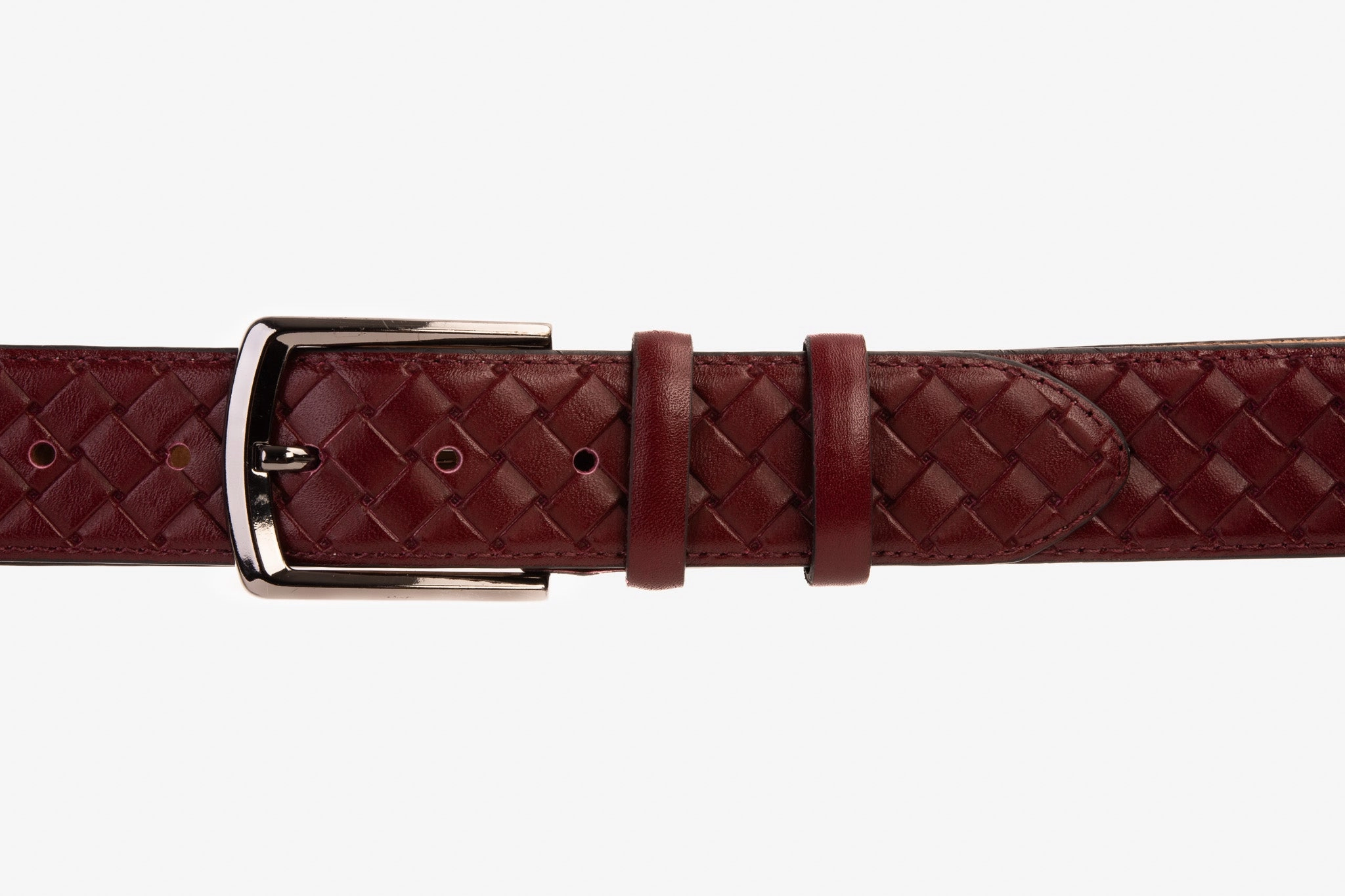 Dryshod Boots The Turan Burgundy Woven Leather Belt