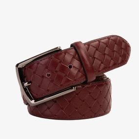 The Turan Burgundy Woven Leather Belt Alpinestars Tech Boots