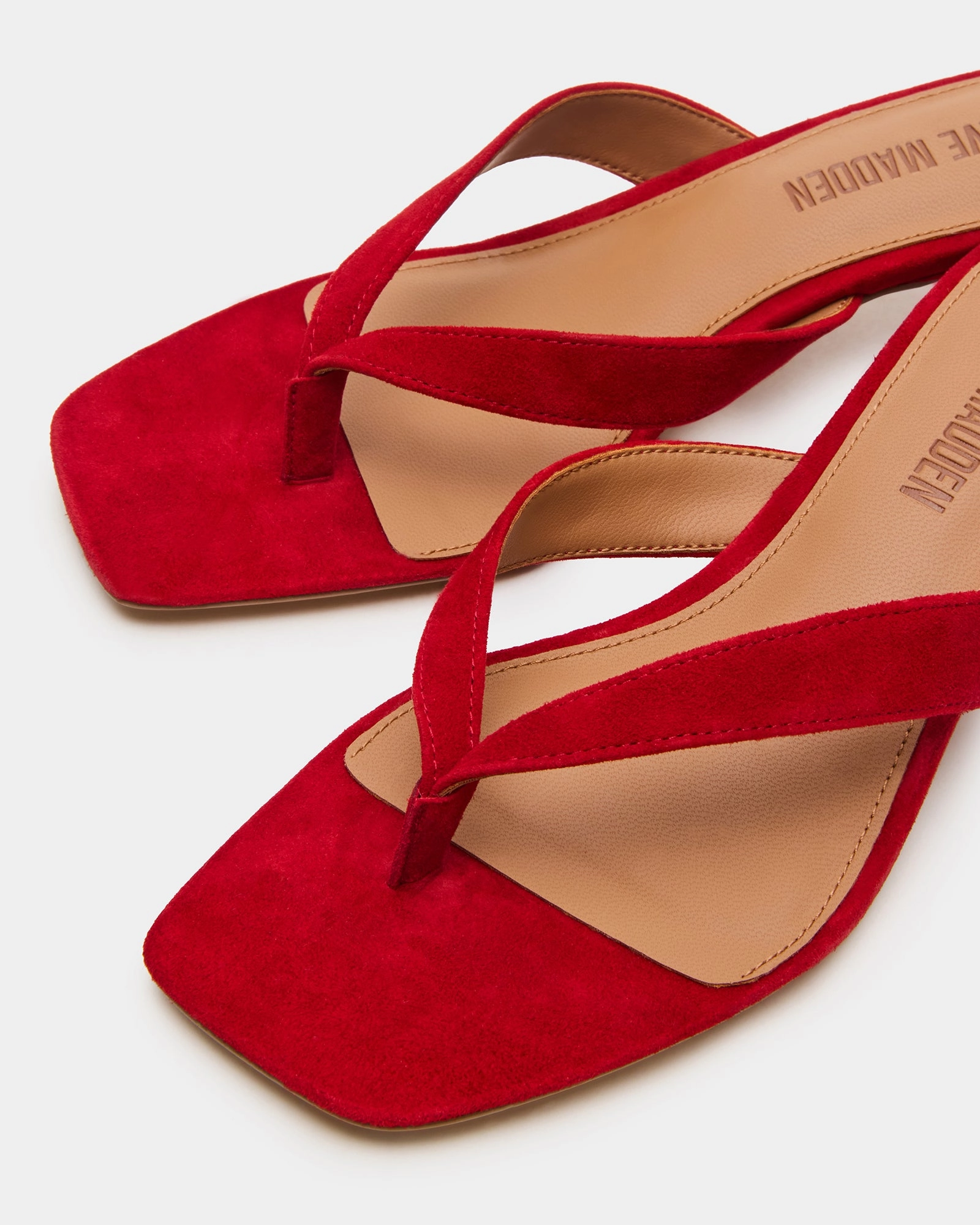 Closed Toe Heels TRACIE RED SUEDE