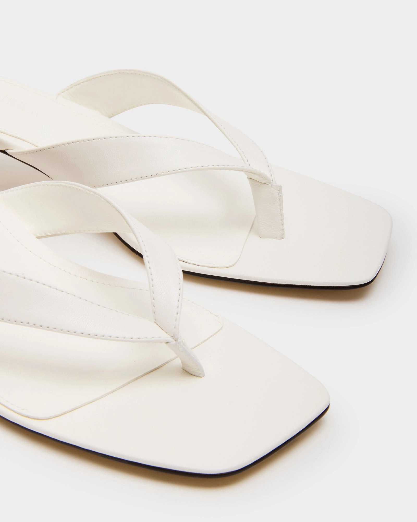 TRACIE WHITE LEATHER Flats To High Heels