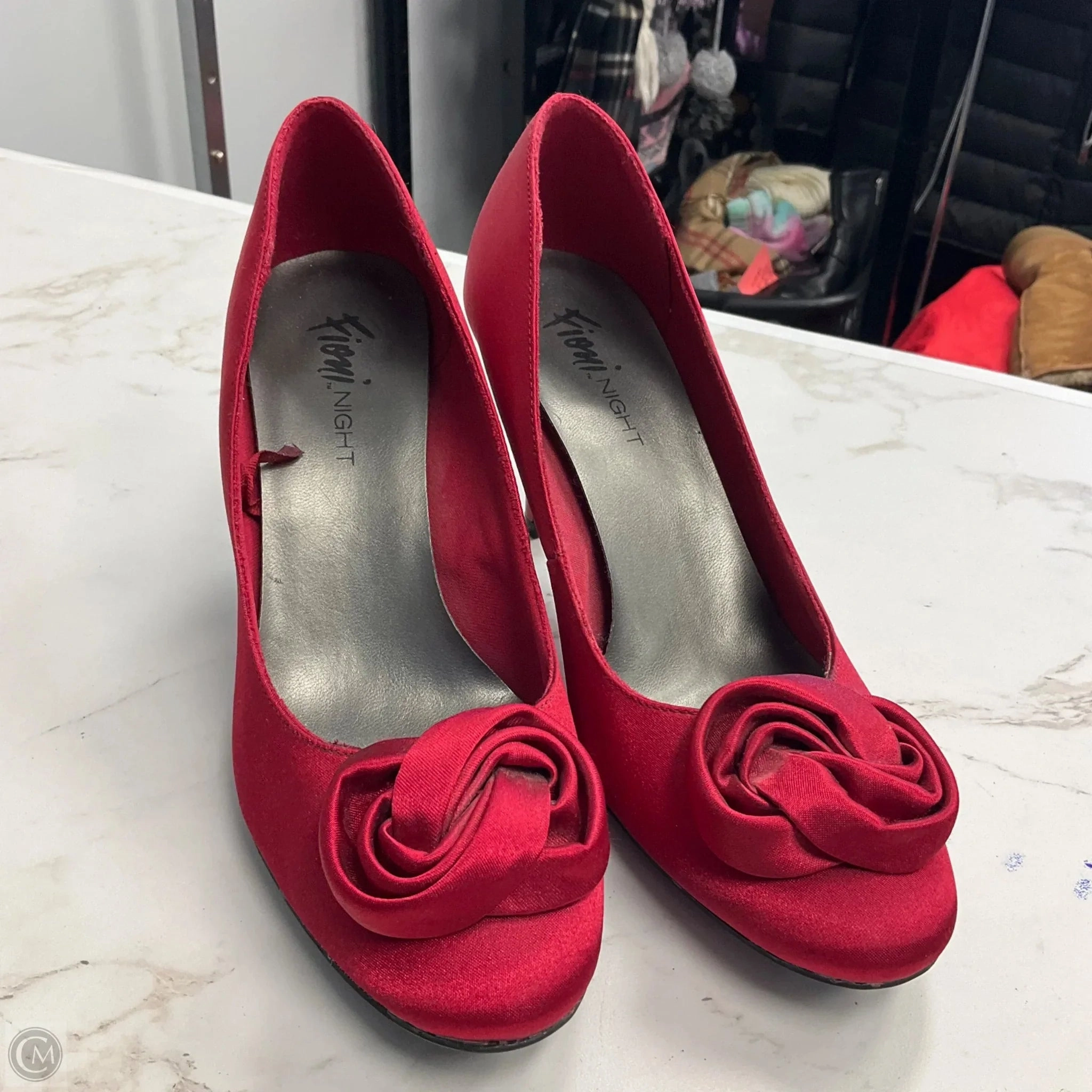 Shoes Heels Kitten By Fioni Shoes In Red, Size: 8 Shoes With High Heel