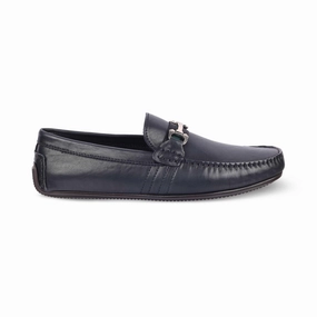 Lmdi Loafers Tresmode Leavre Blue Men's Leather Driving Loafers