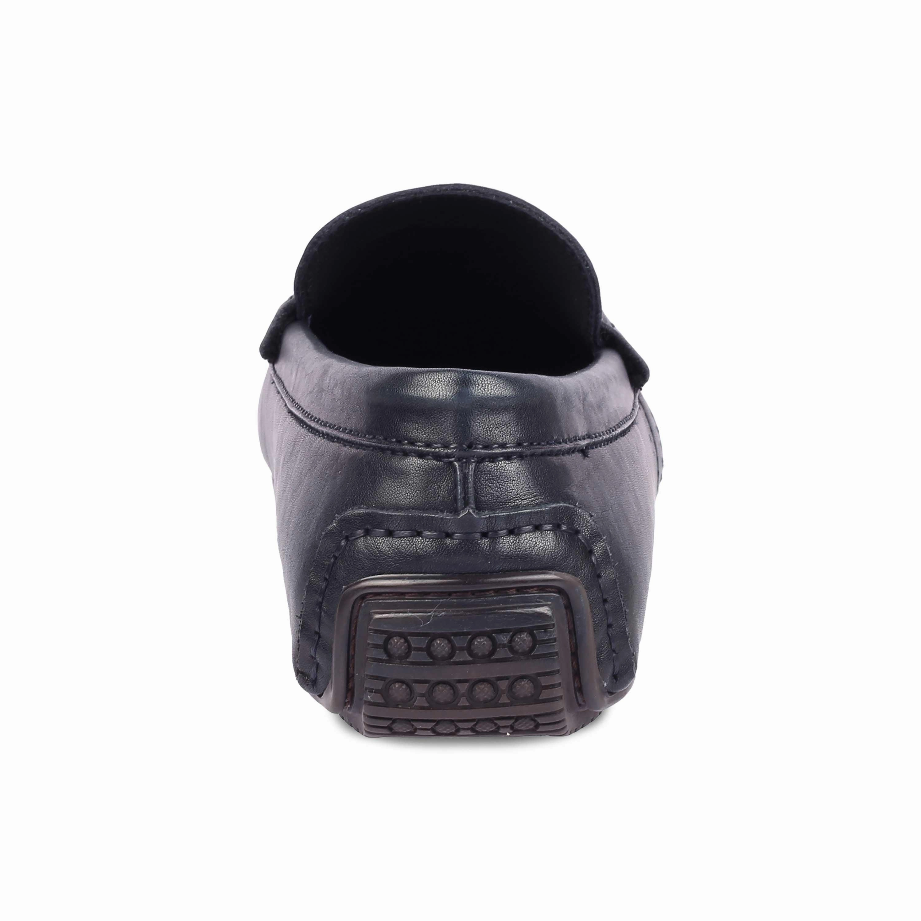 Tresmode Leavre Blue Men's Leather Driving Loafers Mk Loafers