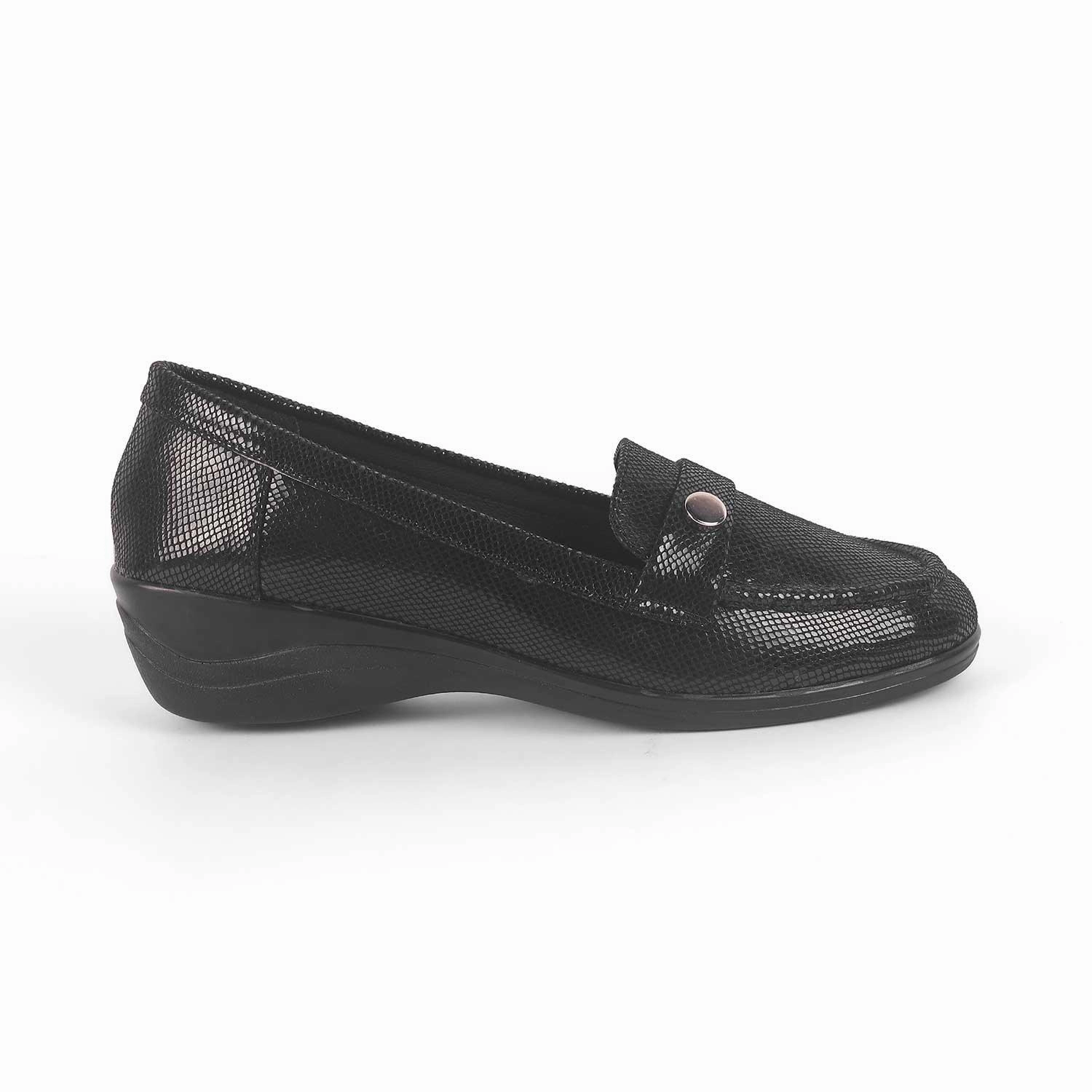 Styles Of Loafers Tresmode Marcoval Black Women's Dress Wedge Loafers