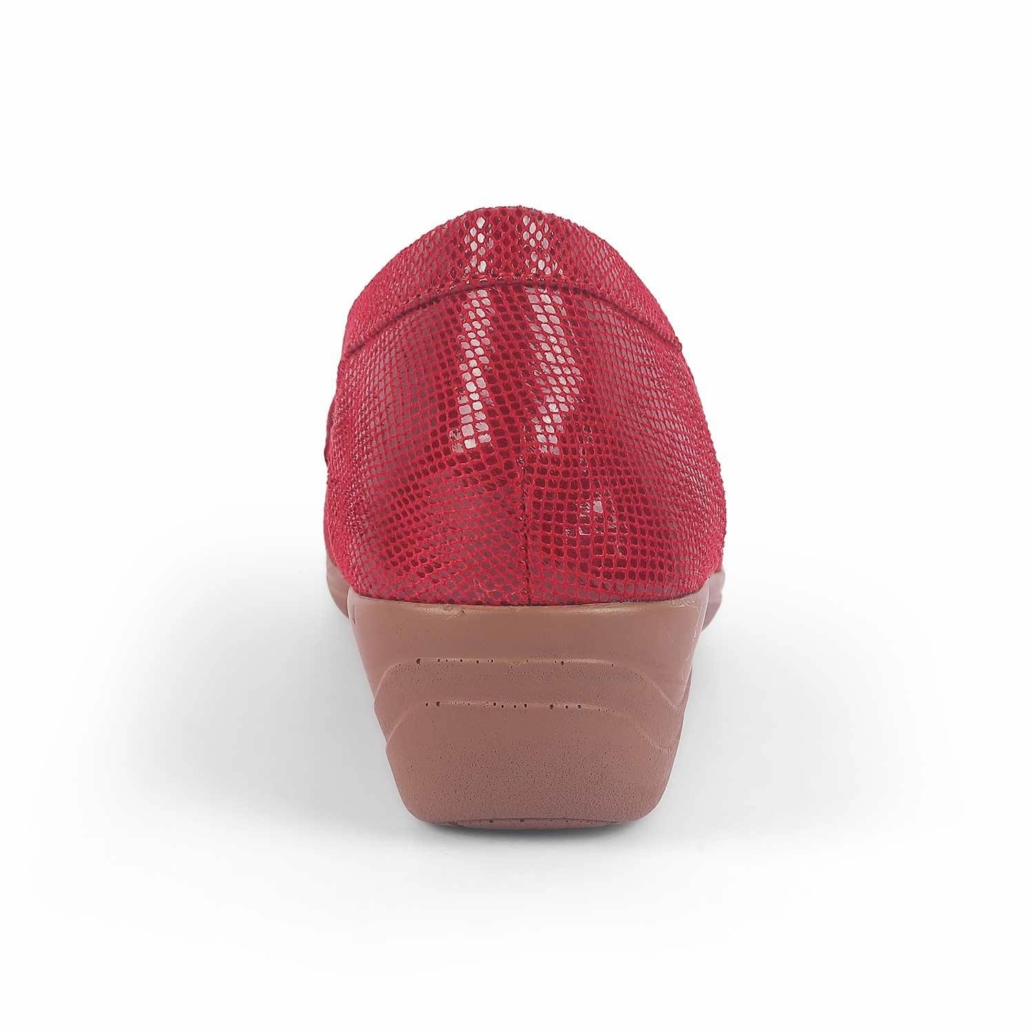 Tresmode Marcoval Red Women's Dress Wedge Loafers Clarks Shoes Loafers