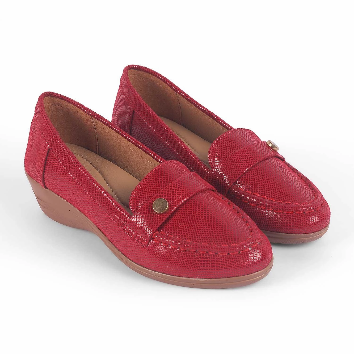 Loafers With Tiger Tresmode Marcoval Red Women's Dress Wedge Loafers