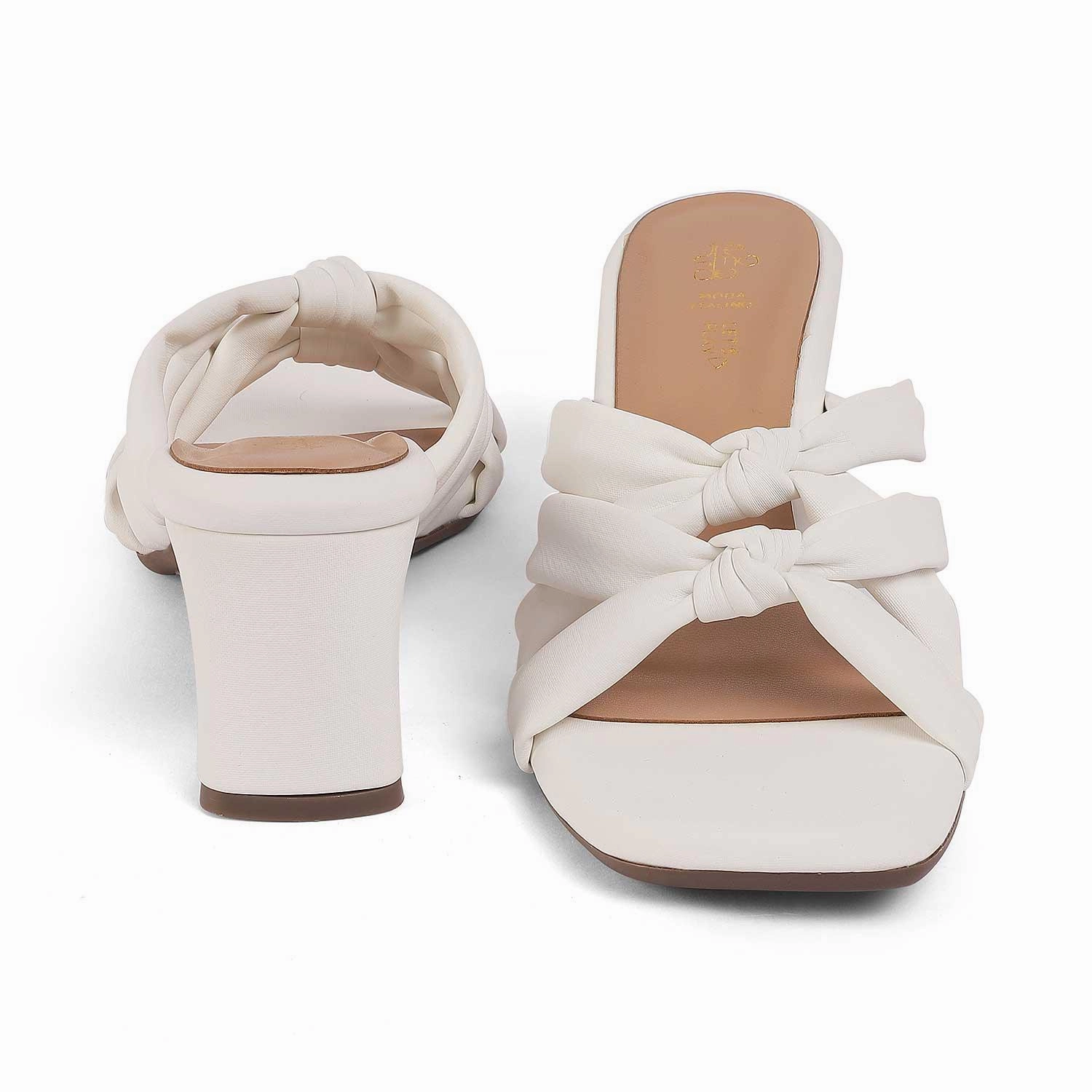 Tresmode Sofstrip White Women's Casual Block Heel Sandals Sandals 2025
