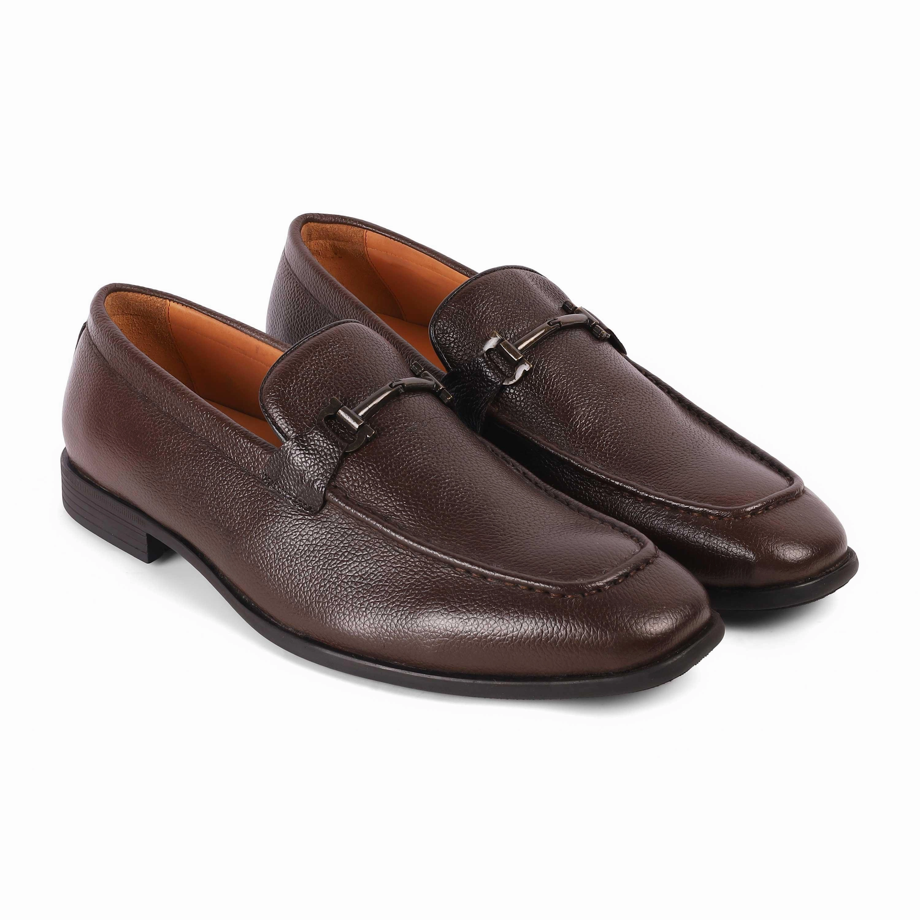 Tresmode Umac Brown Men's Leather Loafers Nine West Penny Loafers