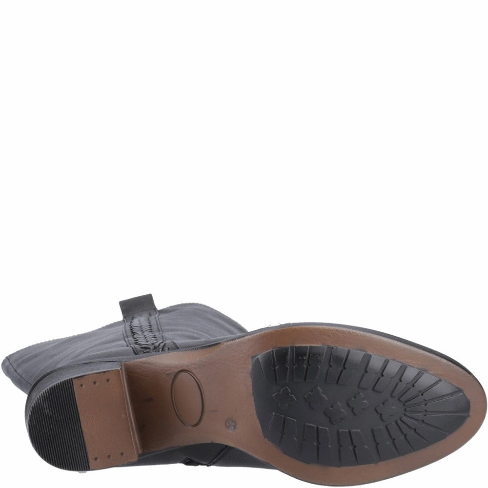 Hush Puppies Whitney Mid Boot Knee High Block Heel Boots Wide Calf