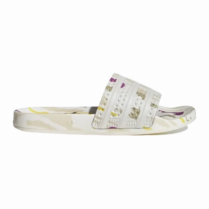 Wedding Party Slippers Adidas Women's Adilette Thebe Magugu Slides - Cloud White / Beige / Yellow / Purple